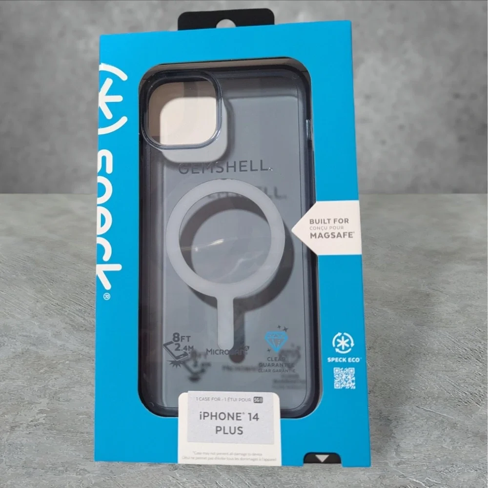 G1 Speck GemShell Magsafe Case for Apple iPhone 14 Plus - Clear Gray